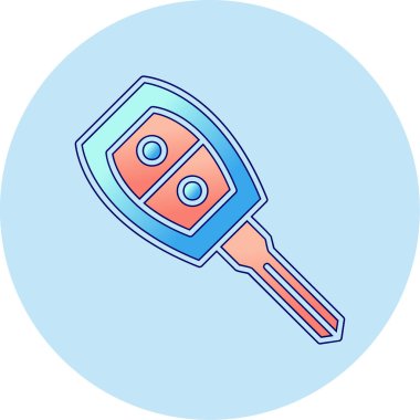 araba anahtarı vektör illüstrasyonu