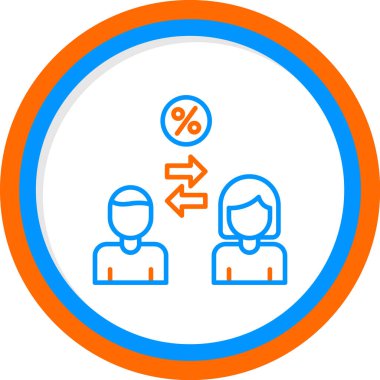 Kişiler Arası Zeka simgesi, vektör illüstrasyonu 