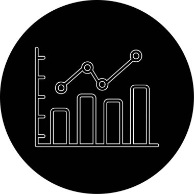 bar çizelgesi simgesi, vektör illüstrasyonu 