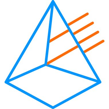 Prizma. Web simgesi basit illüstrasyon                 