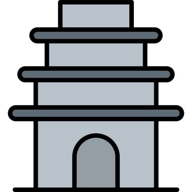 Tapınak binası Web simgesi basit illüstrasyon