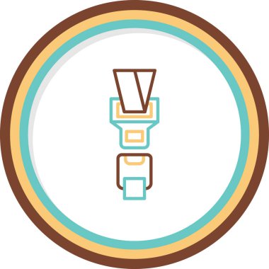 Emniyet kemeri ağ simgesi, vektör illüstrasyonu 