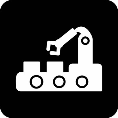 Otomasyon web simgesi, vektör illüstrasyonu