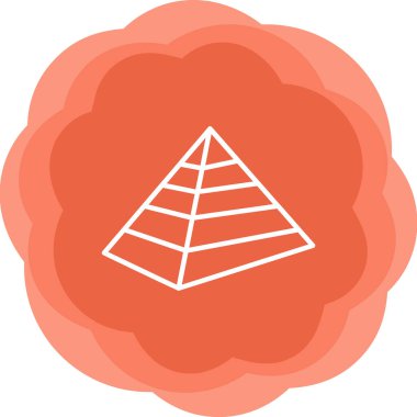 Piramit ağ simgesi vektör illüstrasyonu