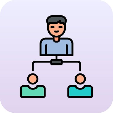 Hiyerarşi web simgesi basit illüstrasyon