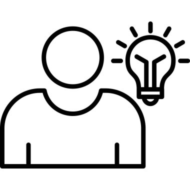 Fikir simgesinin vektör illüstrasyonu 