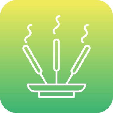 Tütsü çubukları simgesinin web çizimi