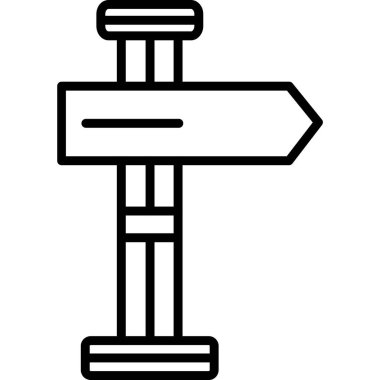 Sokak İşareti Web simgesi basit illüstrasyon