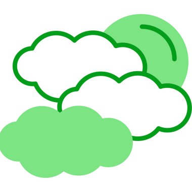 Hava bulutlu. Web simgesi basit illüstrasyon