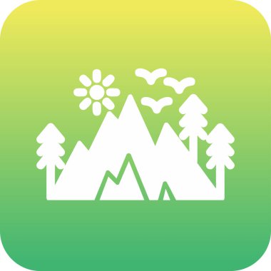 dağ simgesinin vektör illüstrasyonu