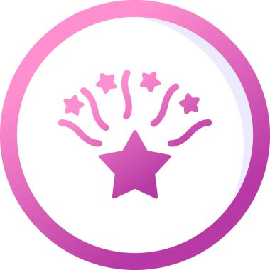 Bir yıldız simgesinin vektör illüstrasyonu 