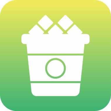 Buz Kovası ikonu vektör illüstrasyonu