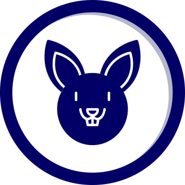 Tavşan. Web simgesi basit illüstrasyon 