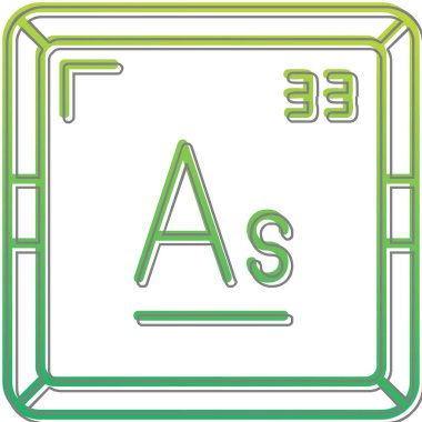 Periyodik tablo simgesinin arsenik kimyasal elementi