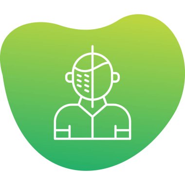 İnsan görüşünden önce. Web simgesi vektör illüstrasyonu