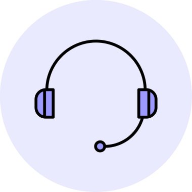 Kulaklık. Web simgesi basit illüstrasyon