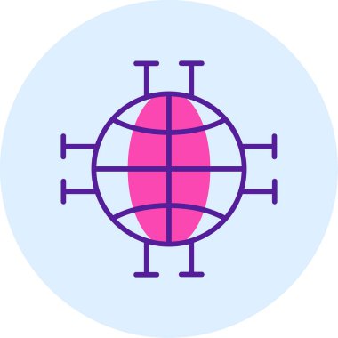 Dünya çapında web simgesi vektör illüstrasyonu               