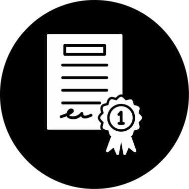 Sertifika. Web simgesi basit tasarım