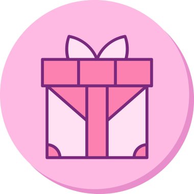 gift box with bow, vector illustration