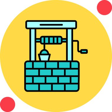 su kuyusu ikonu vektör illüstrasyonu