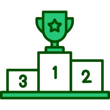 Kazanan kupa ikonu. özet çizimi 