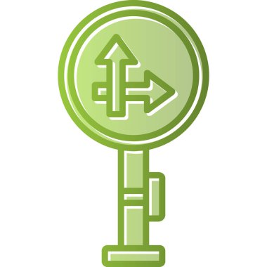 Yol İşaretinin vektör simgesi