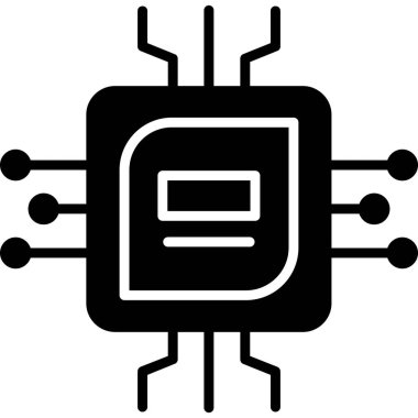 cpu icon, vector illustration simple design
