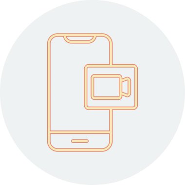 Video Arama simgesi, düz tasarım