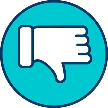 Hoşlanılmayan bir simgenin vektör illüstrasyonu 