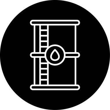 Petrol varili ikonu. Web simgesi vektör illüstrasyonu