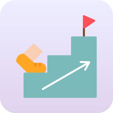 Adımlar web simgesinin vektör illüstrasyonu