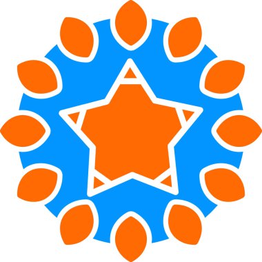 Bir yıldız simgesinin vektör illüstrasyonu 