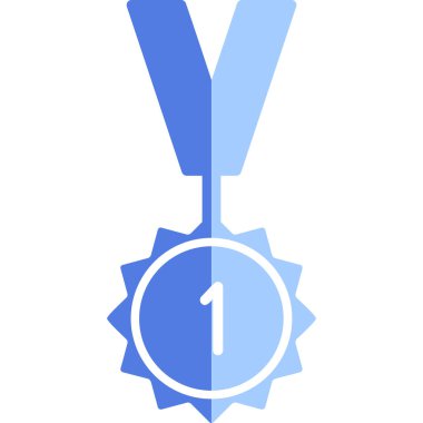 Kurdele ikon vektör illüstrasyonlu madalya 