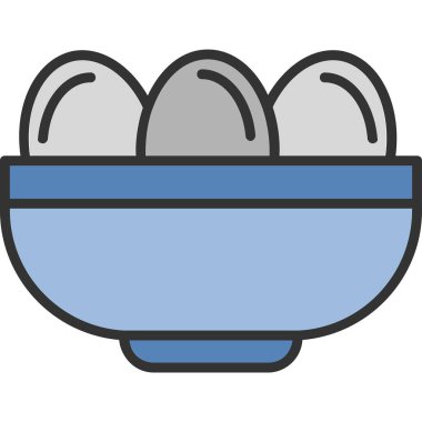 Kavanozda haşlanmış yumurta. Web simgesi basit illüstrasyon