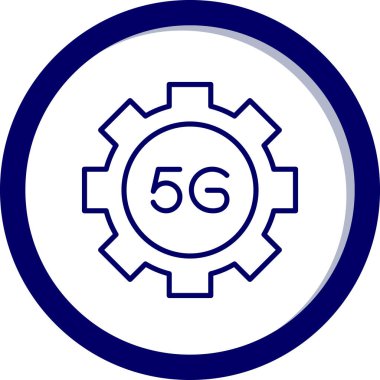 5g vites simgesi, vektör illüstrasyonu 