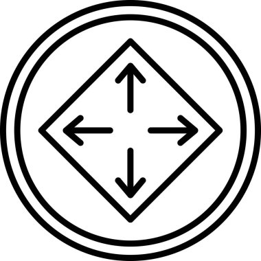 yaylı ok işareti. Web simgesi vektör illüstrasyonu