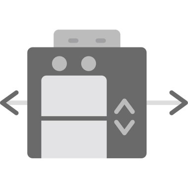 Asansör web simgesi, vektör illüstrasyonu