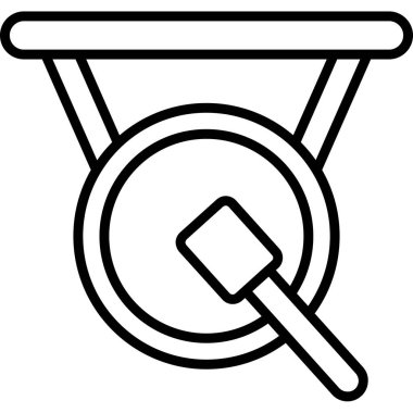gong simgesi web basit illüstrasyon
