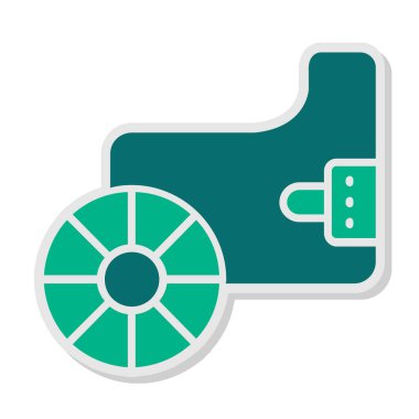 Savaş Arabası web simgesi, vektör illüstrasyonu