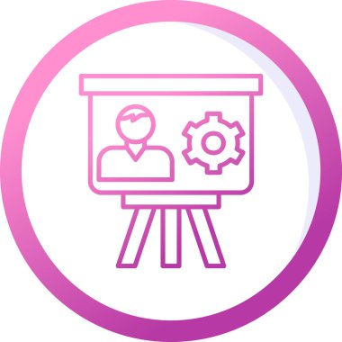 Proje Yönetimi düz simge vektör çizimi 