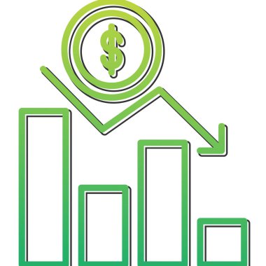 Kayıp grafik simgesi basit tasarımı 