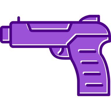 Silah. Web simgesi basit illüstrasyon 