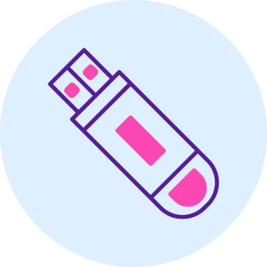 Flash disk simgesi, vektör illüstrasyon tasarımı