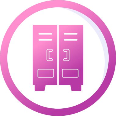 Dolap. Web simgesi basit illüstrasyon  