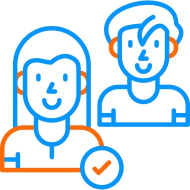 İş Arkadaşları simgesinin vektör illüstrasyonu