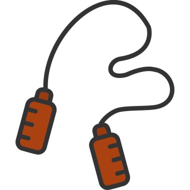 atlama ipi web simgesi, illüstrasyon vektör