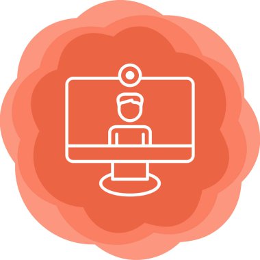 Video Arama simgesi, düz tasarım