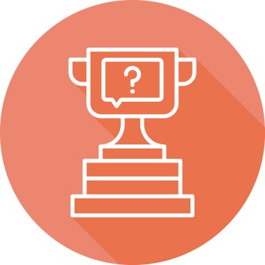 Kupa simgesi, vektör illüstrasyonu basit tasarım