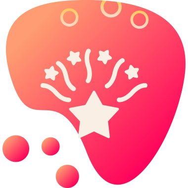 Bir yıldız simgesinin vektör illüstrasyonu 