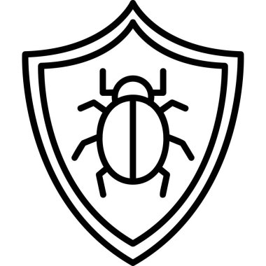 Antivirüs web simgesi, vektör çizimi
